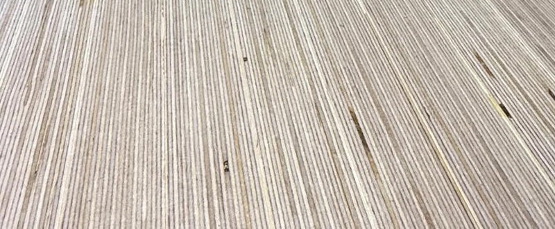 Edge grain plywood table top.