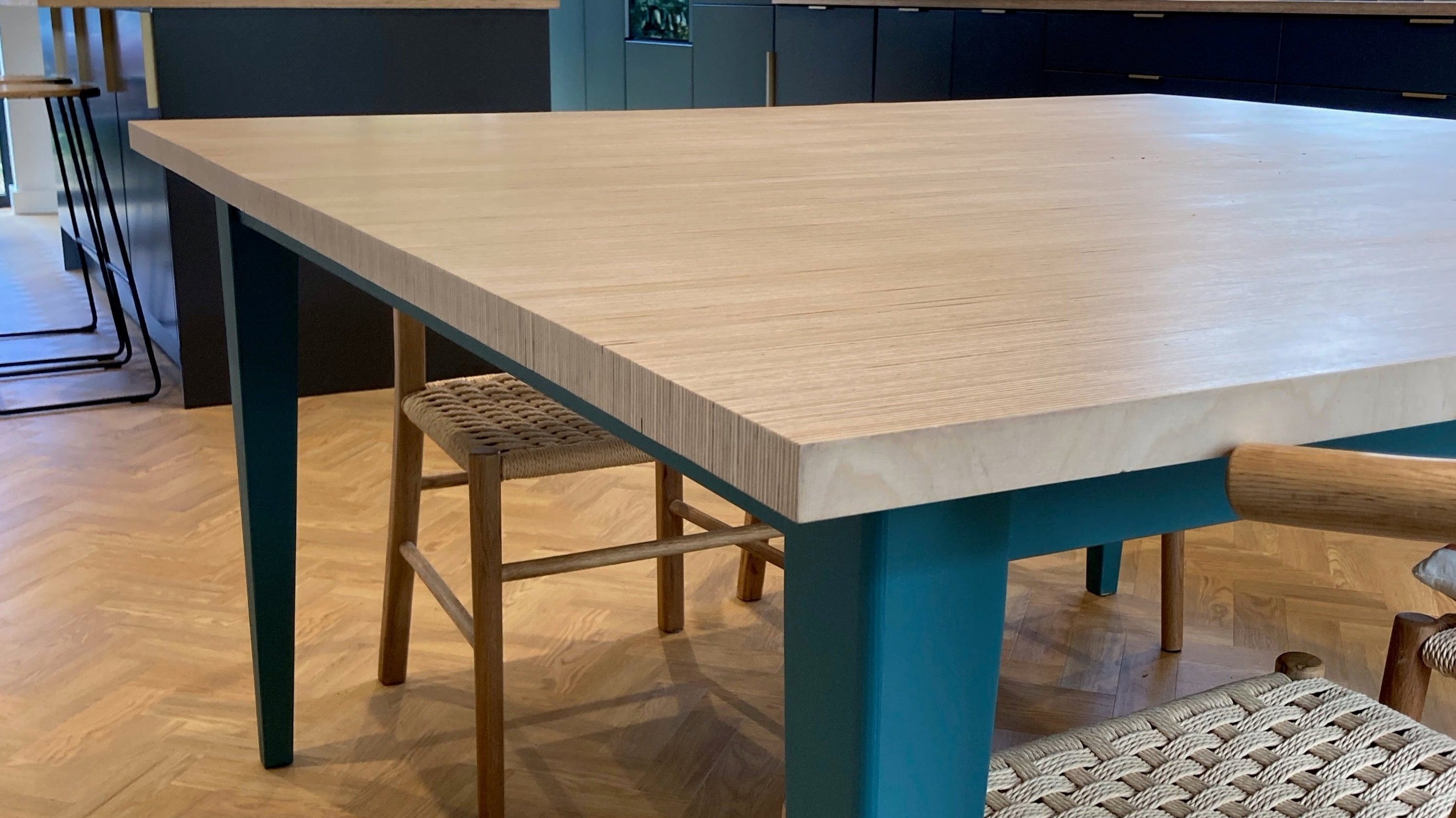 Scandi Wooden Dinner Table 'The Fowey'