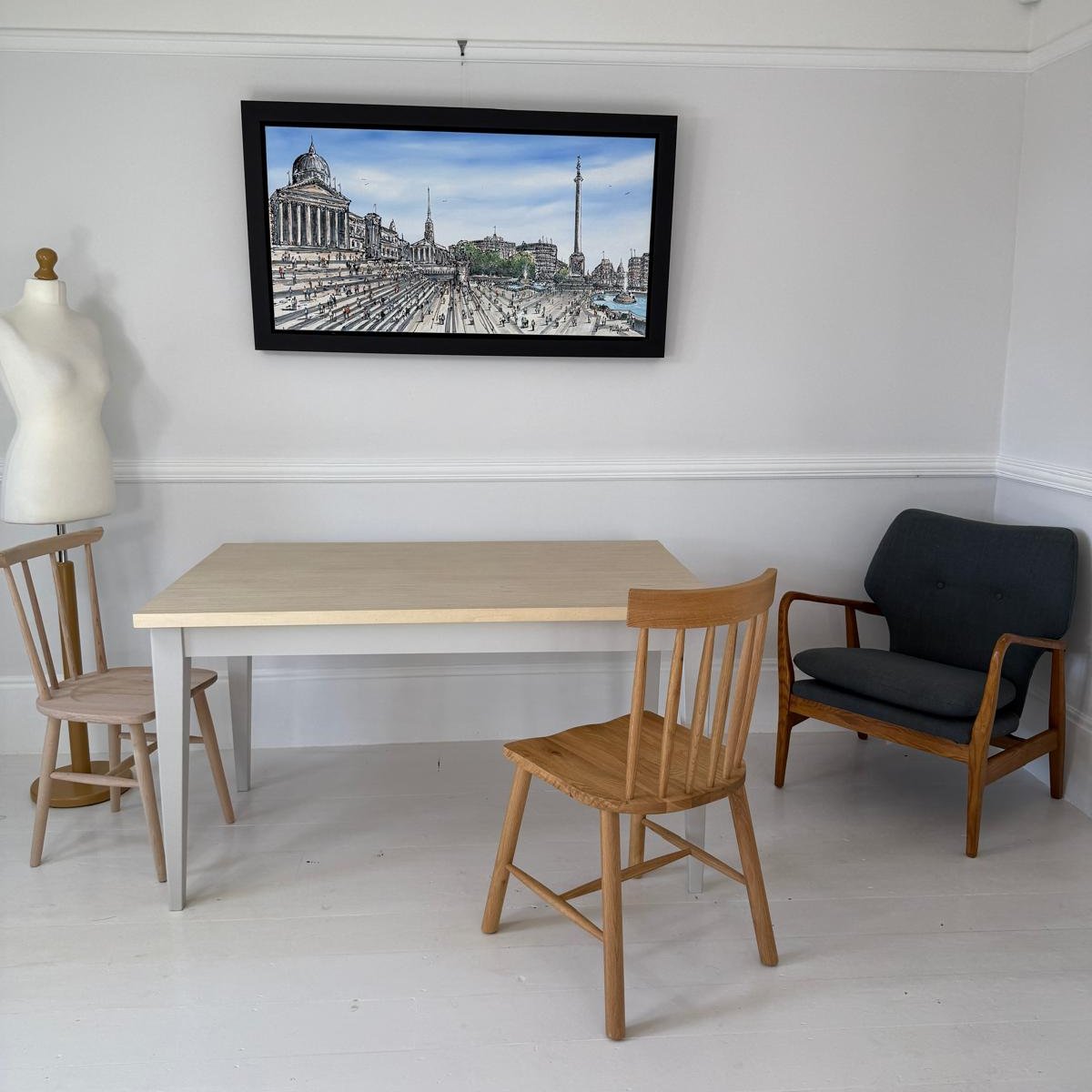 Scandi Wooden Dinner Table 'The Padstow'
