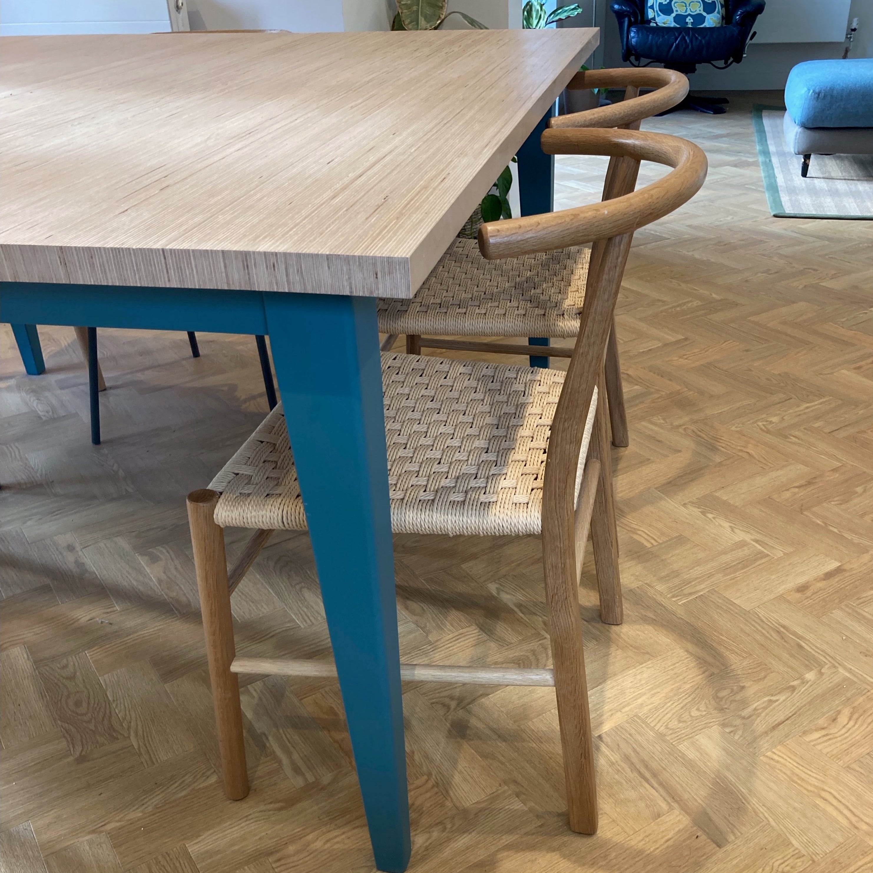 Scandi Wooden Dinner Table 'The Fowey'