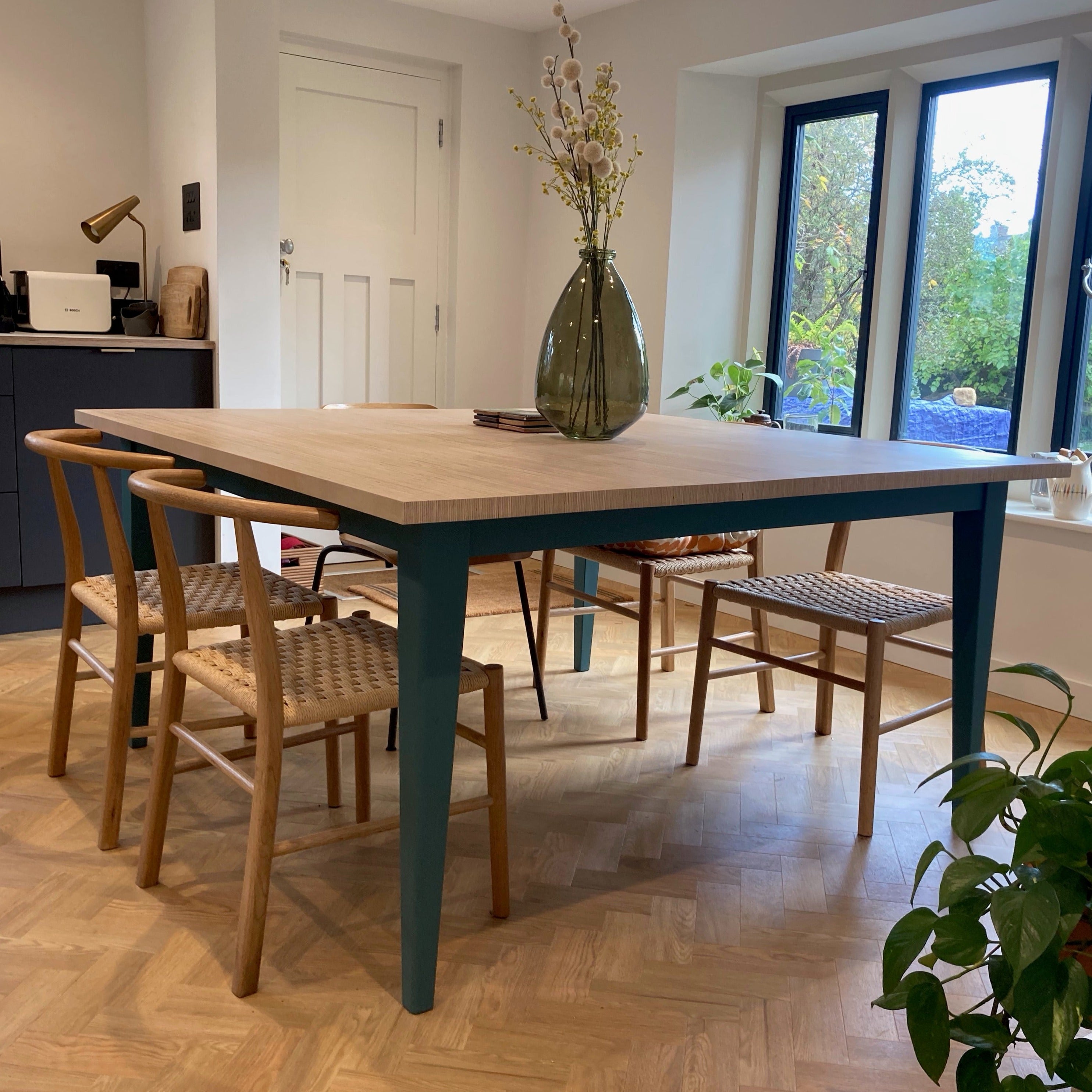 Scandi Wooden Dinner Table 'The Fowey'