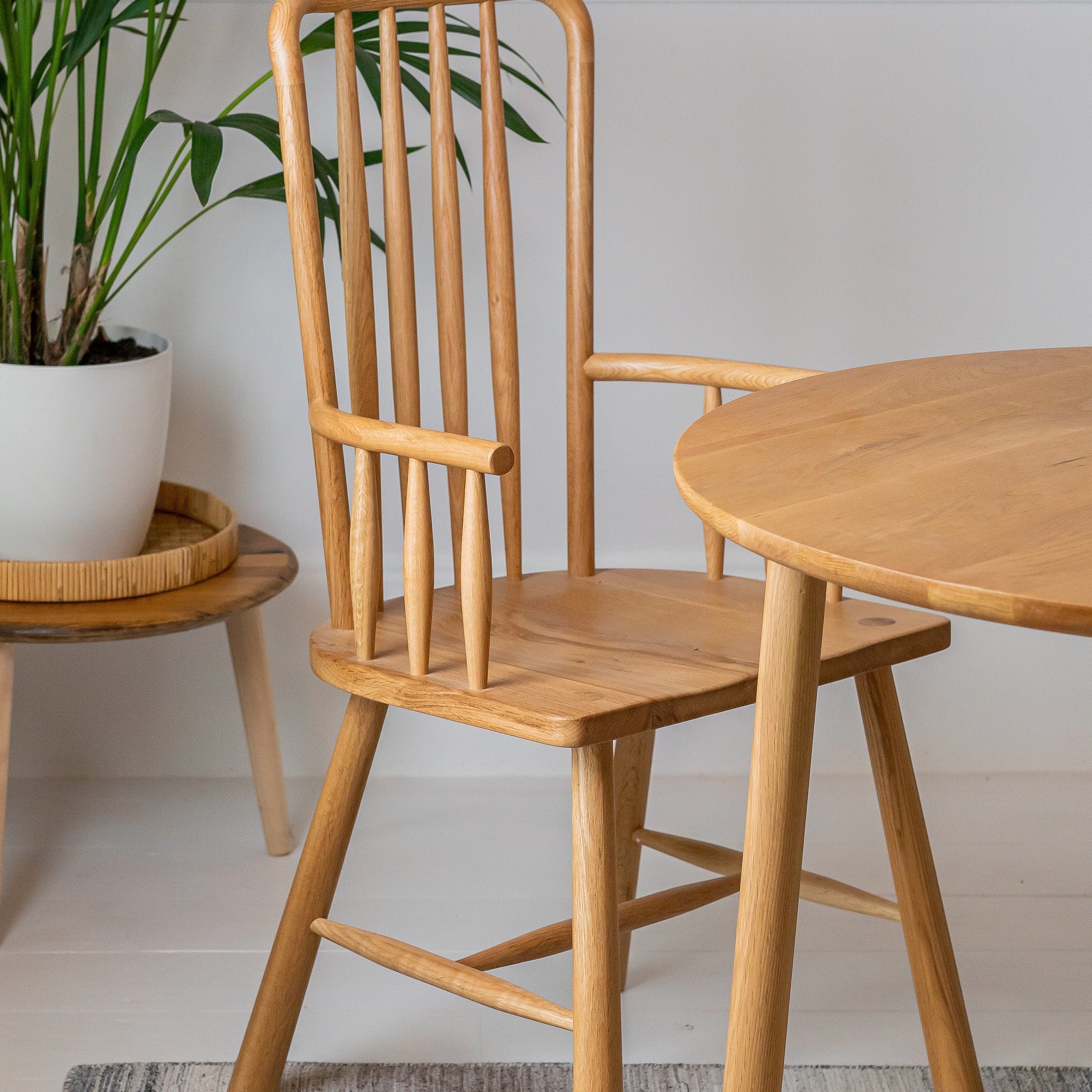 Crafters Oak Carver Dining Chair with Arms (Pair)