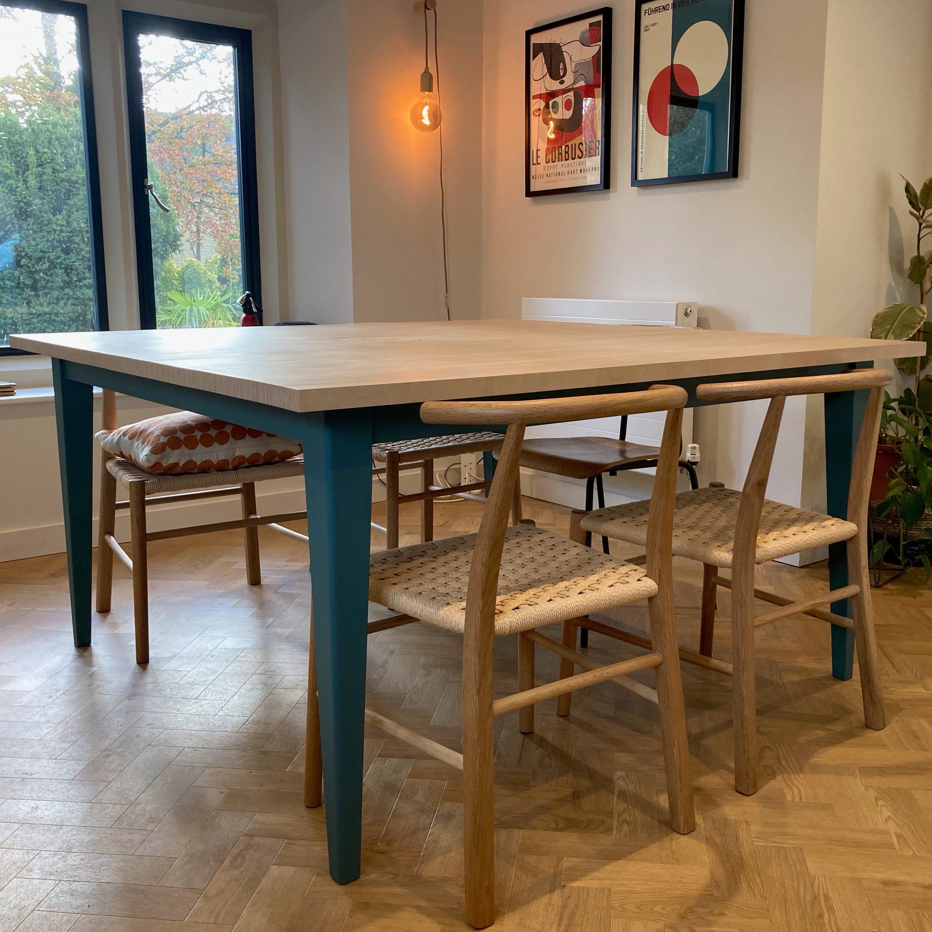 Scandi Wooden Dinner Table 'The Fowey'
