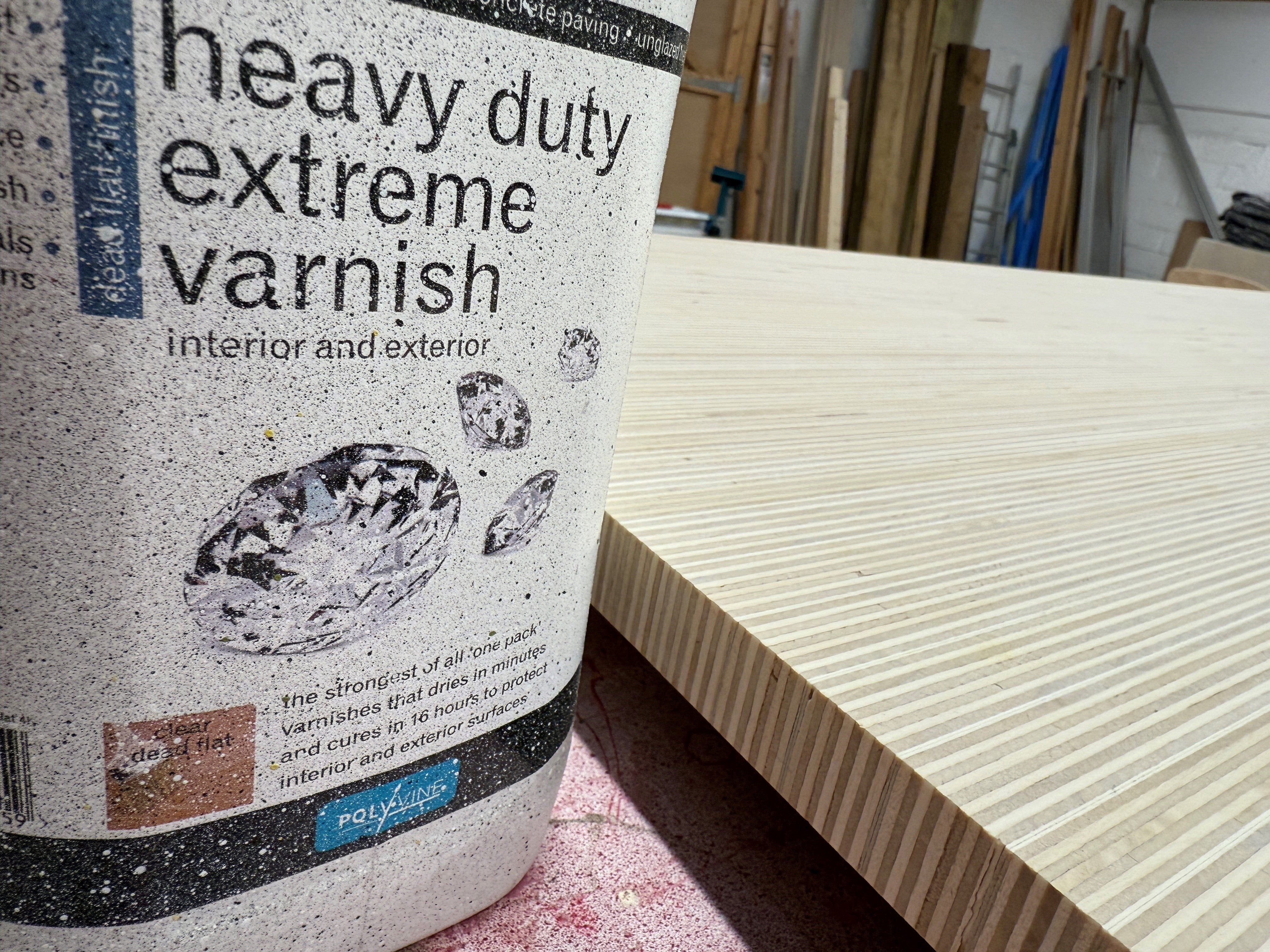 Heavy Duty Extreme Varnish for a wooden dining table