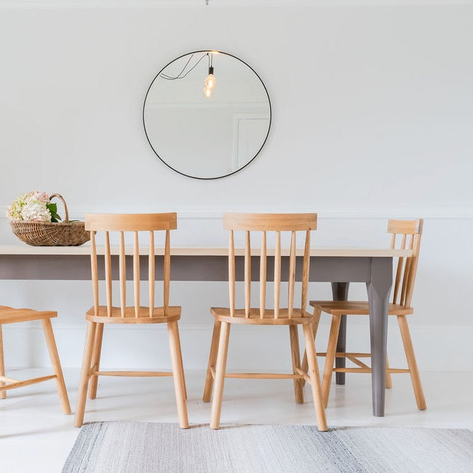 'The Tintagel' Scandi Style Wooden Dining Table (Clay)