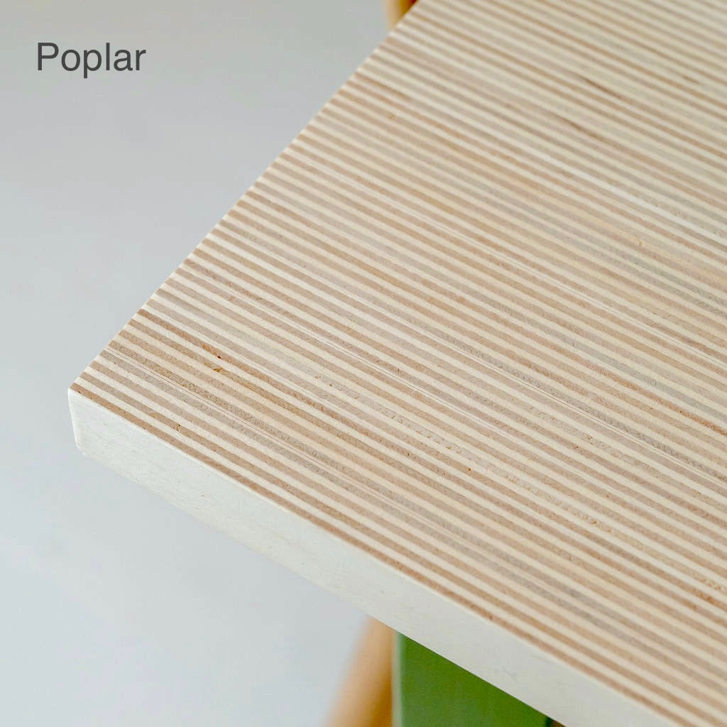 Close up Poplar Table top.