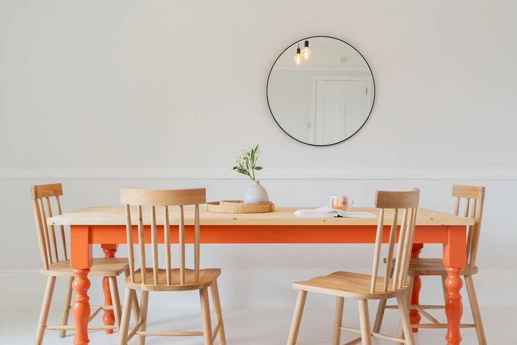Farmhouse Dining Table in orange