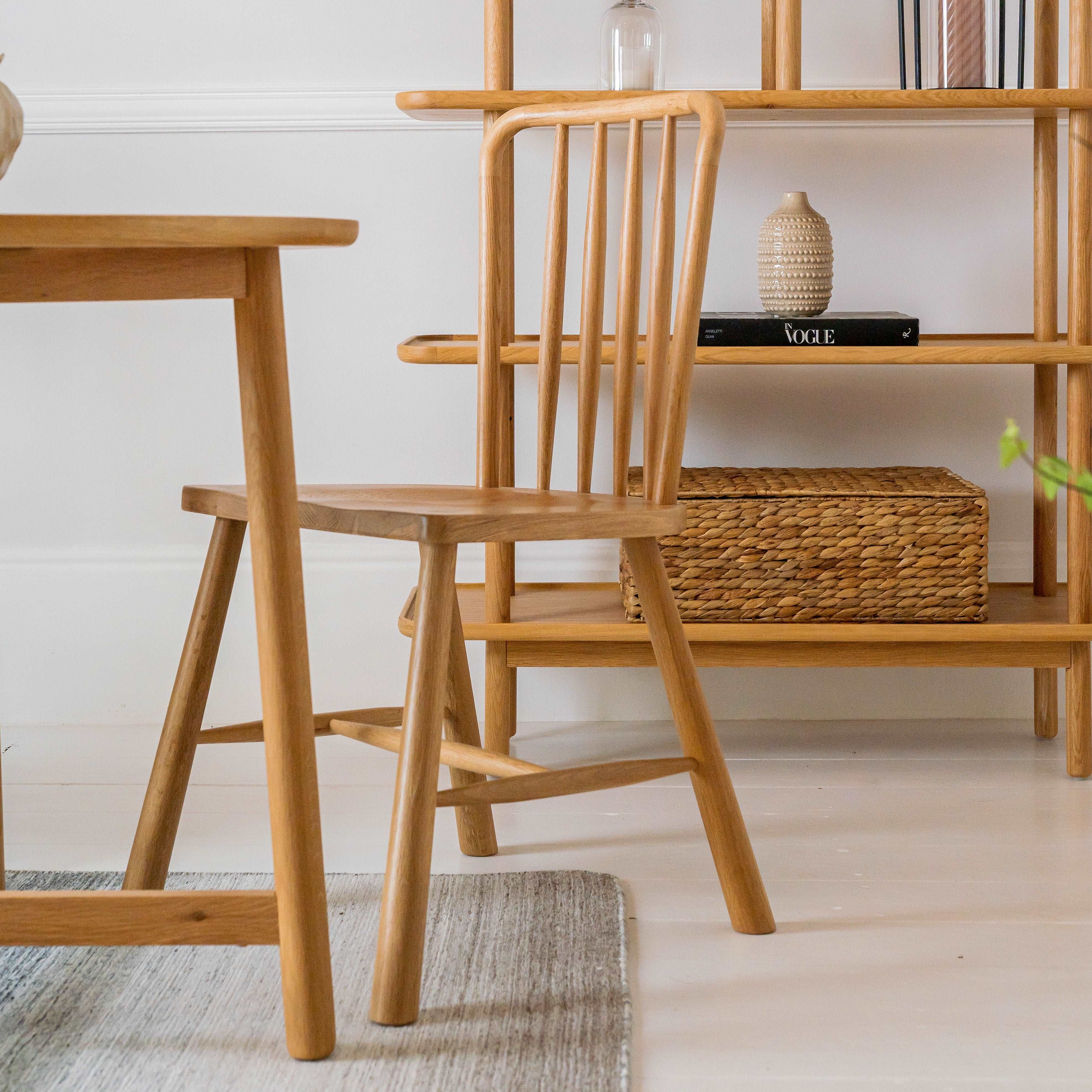 Crafters Oak Wooden Dining Chair (In Pairs)