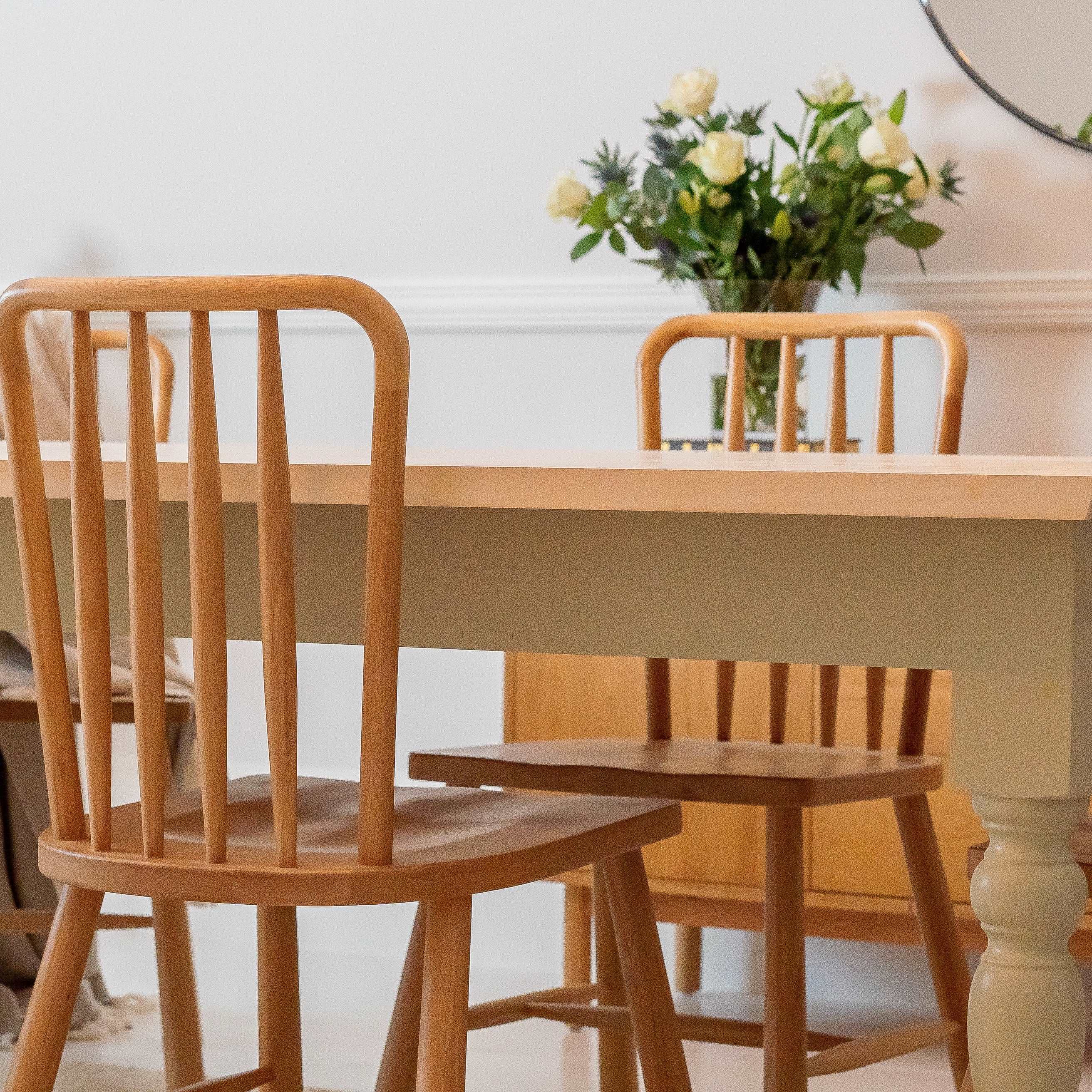 Sand Made Farmhouse Wooden Dining Table in Poplar Ply