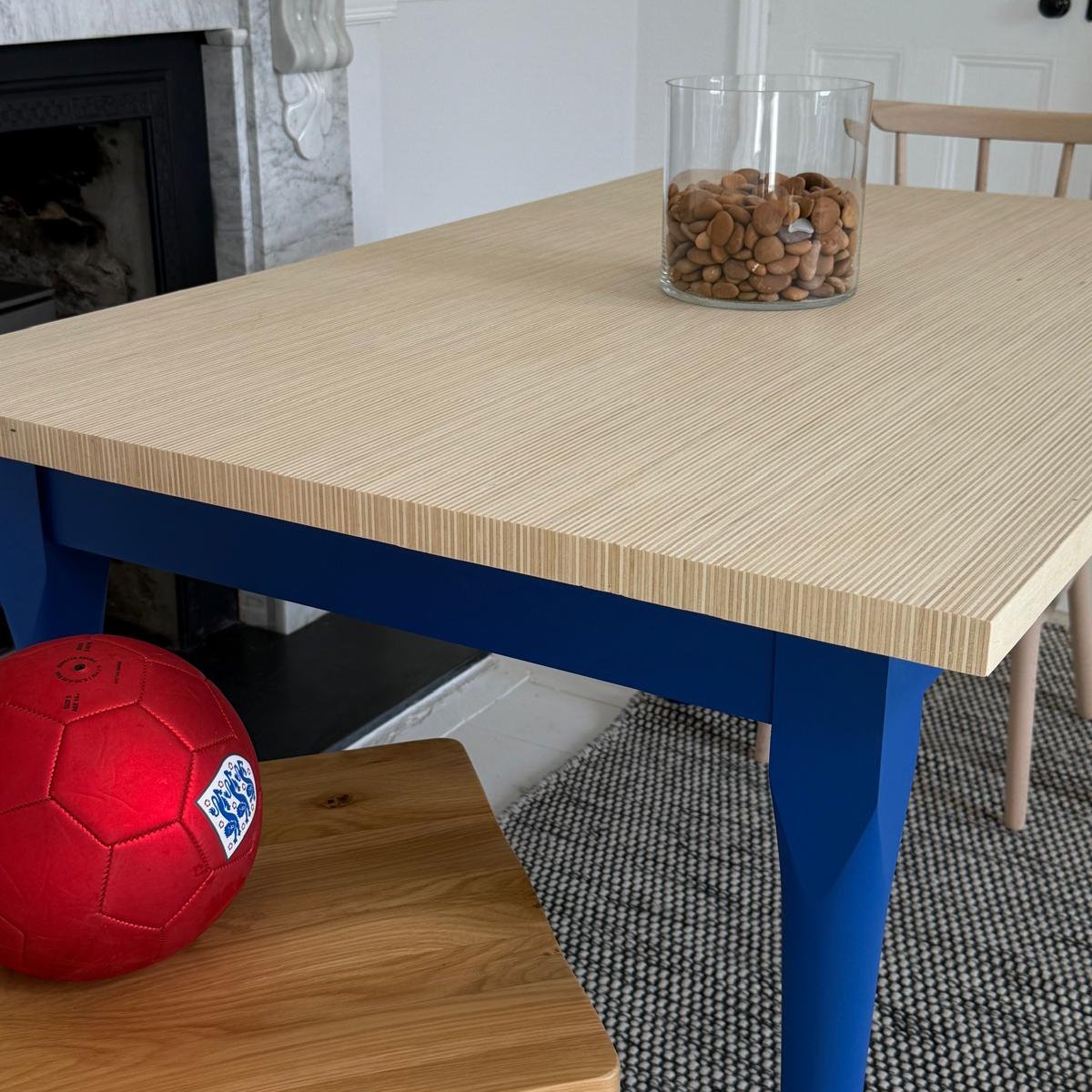 'The Salcombe' Scandi Wooden Dining Table (blue)