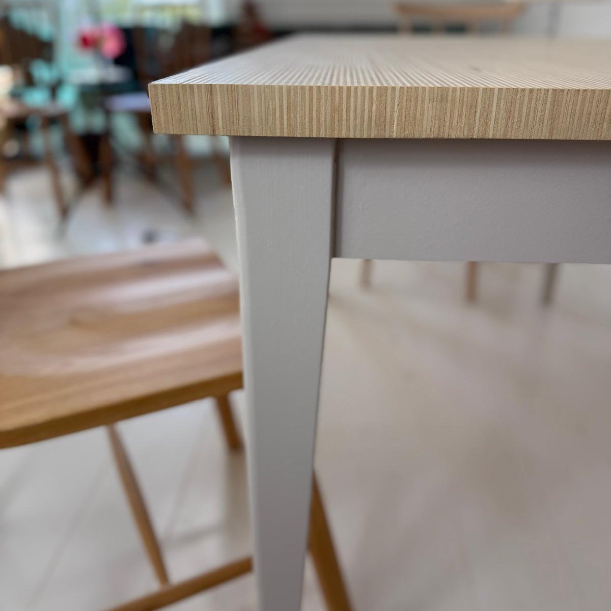 'The Padstow' Scandi Wooden Dining Table (Grey)
