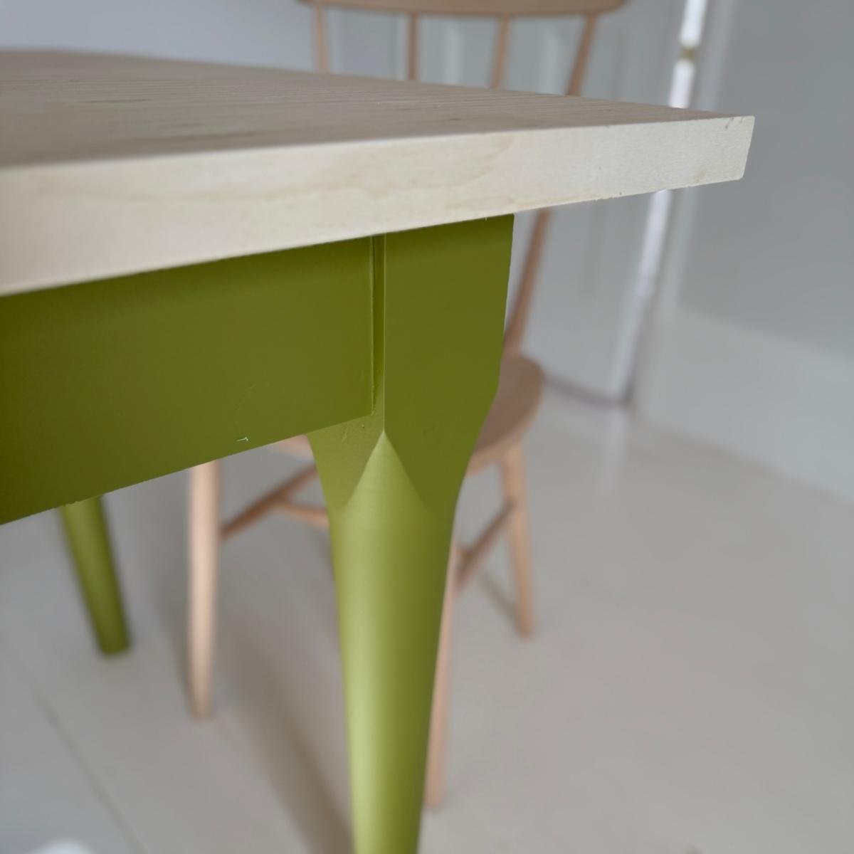 'The Tintagel' Wooden Dining Table (Green)