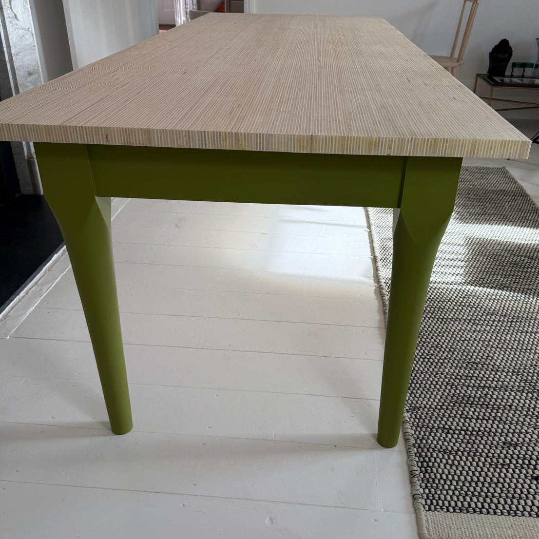 'The Tintagel' Wooden Dining Table (Green)