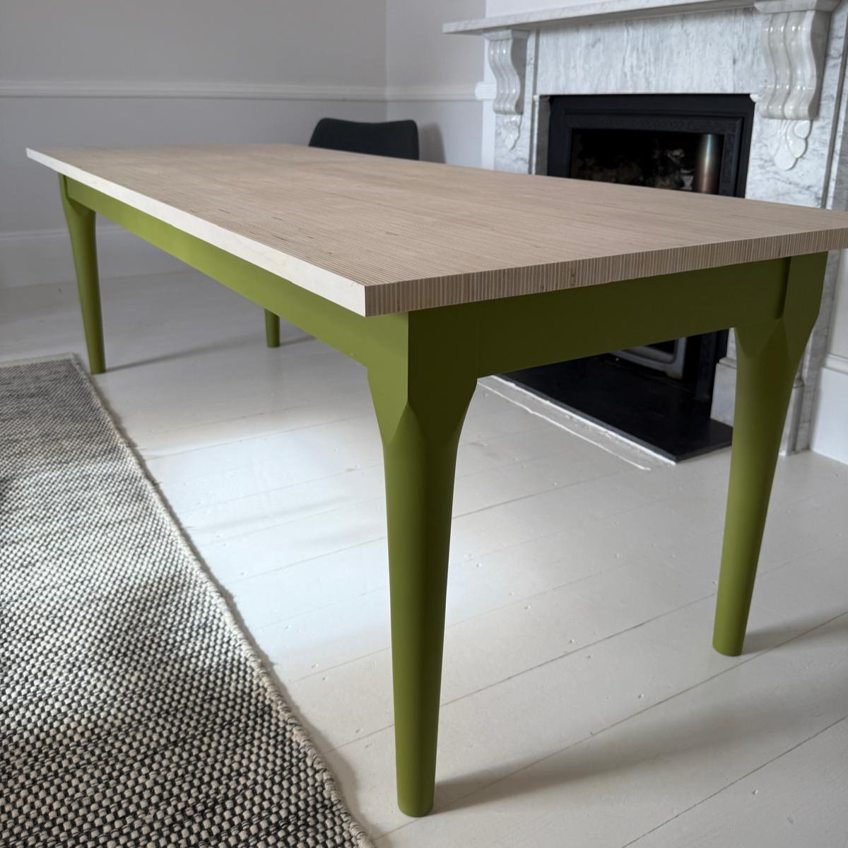 'The Tintagel' Wooden Dining Table (Green)
