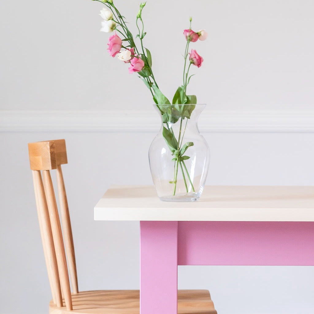 Penzance Contemporary Farmhouse Wooden Dining Table in Birch Ply - Sand Made