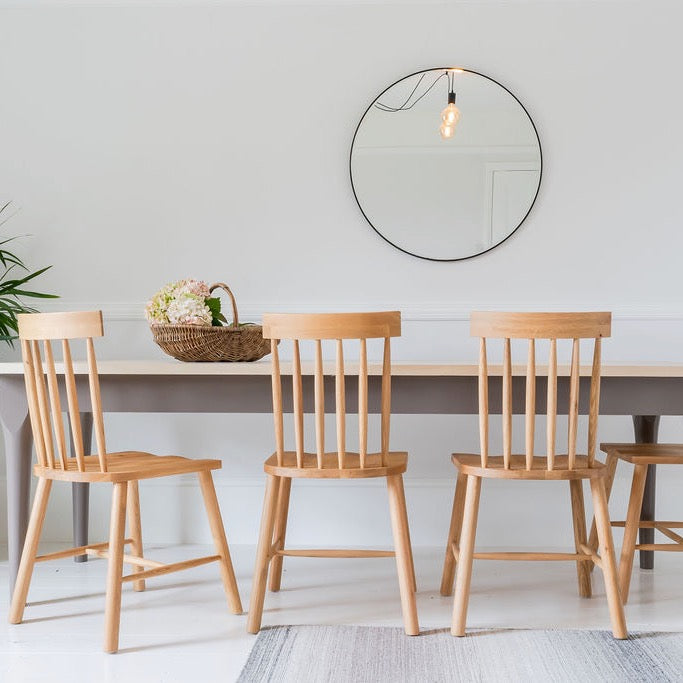 'The Tintagel' Scandi Style Wooden Dining Table (Clay)