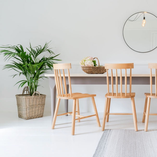 'The Tintagel' Scandi Style Wooden Dining Table (Clay)