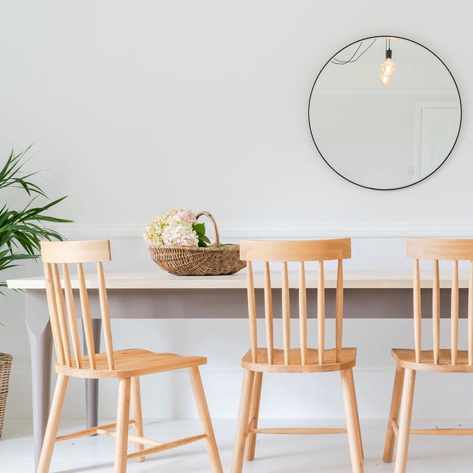 'The Tintagel' Scandi Style Wooden Dining Table (Clay)