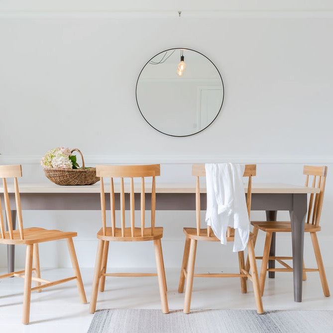 'The Tintagel' Scandi Style Wooden Dining Table (Clay)