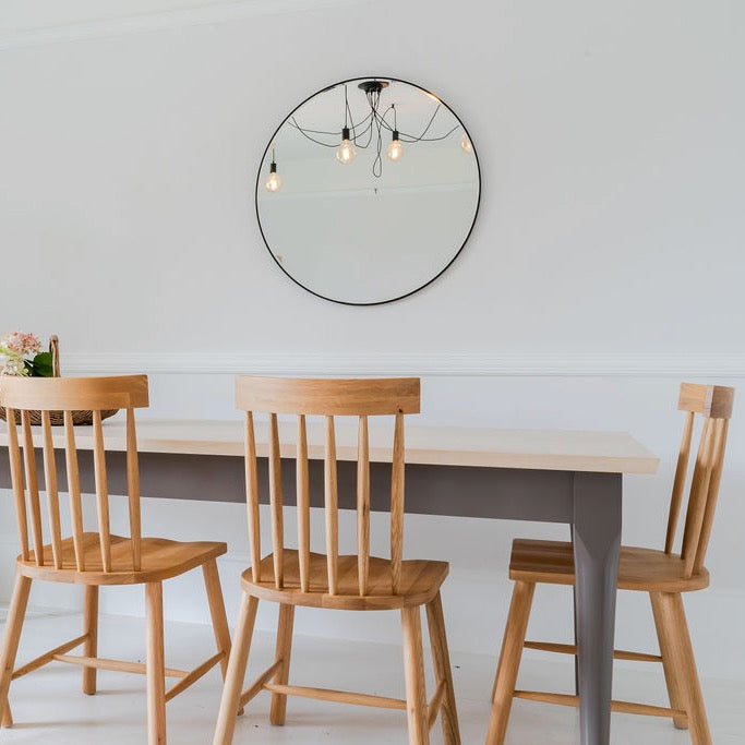 'The Tintagel' Scandi Style Wooden Dining Table (Clay)