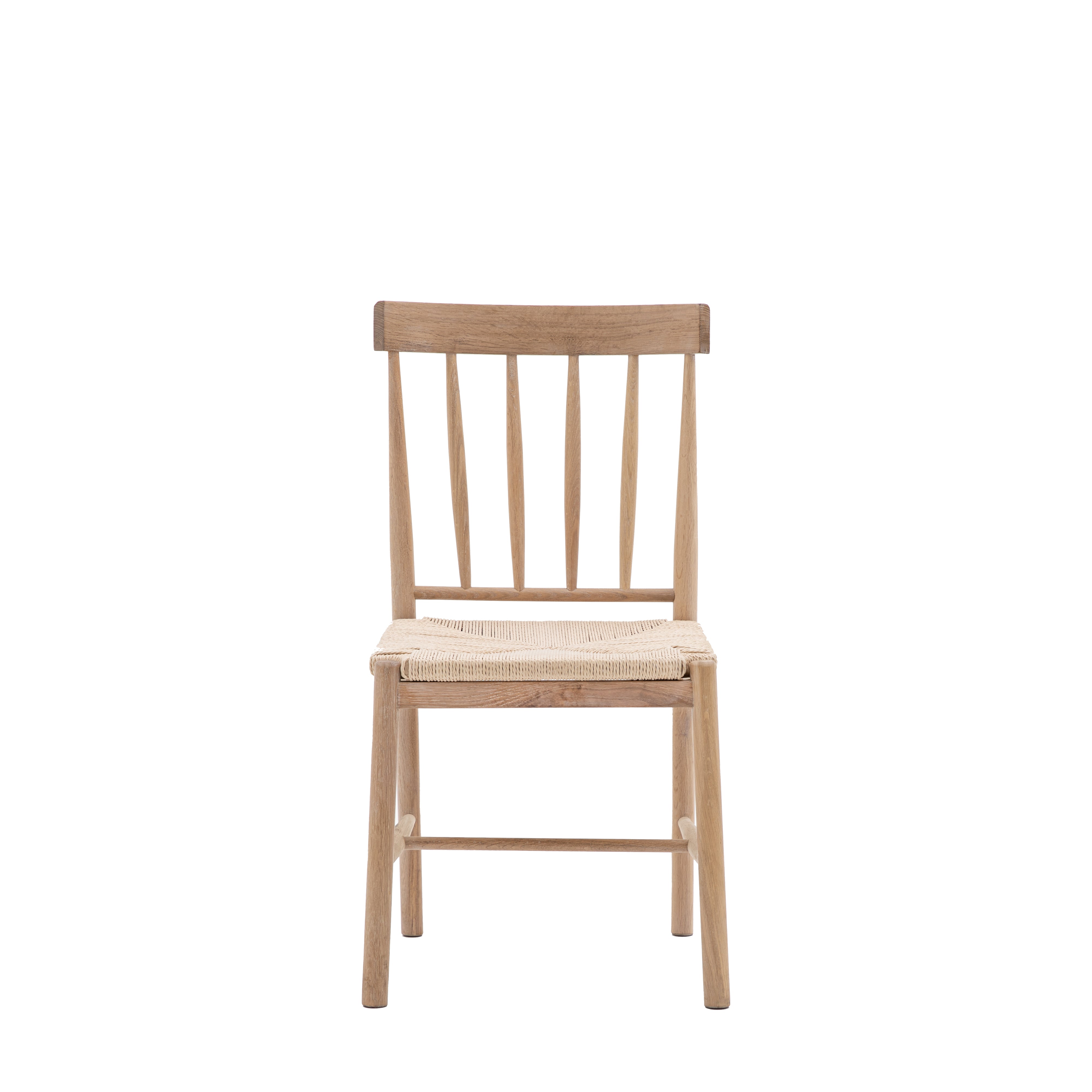 Oak Rope Seat Dining Chairs  (In Pairs)