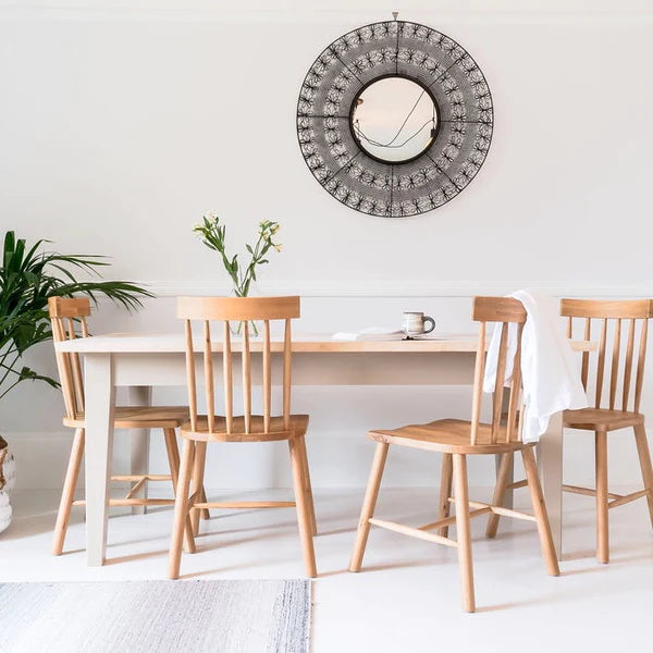 Farmhouse Dining Table in Light Grey.
