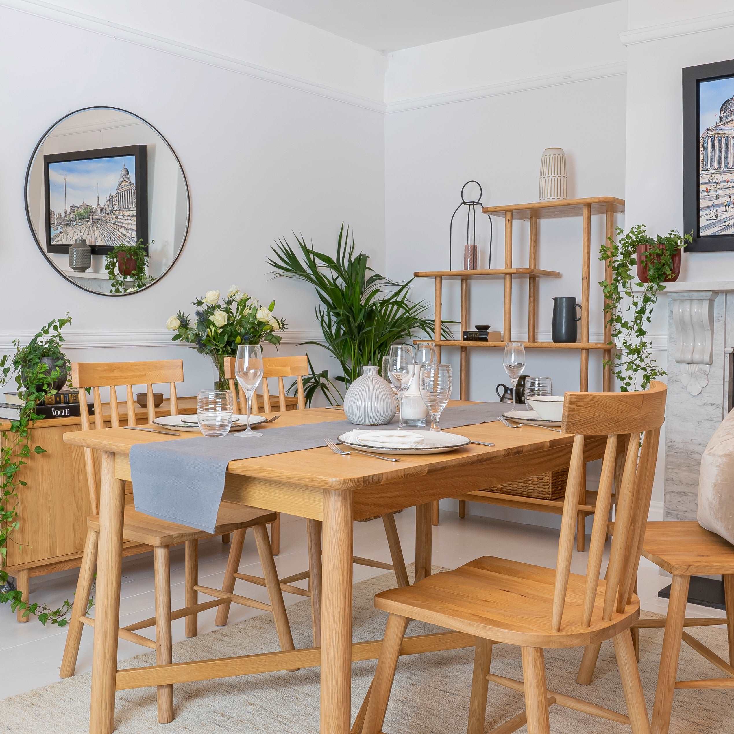 Sandywater Solid Oak Extendable Dining Table