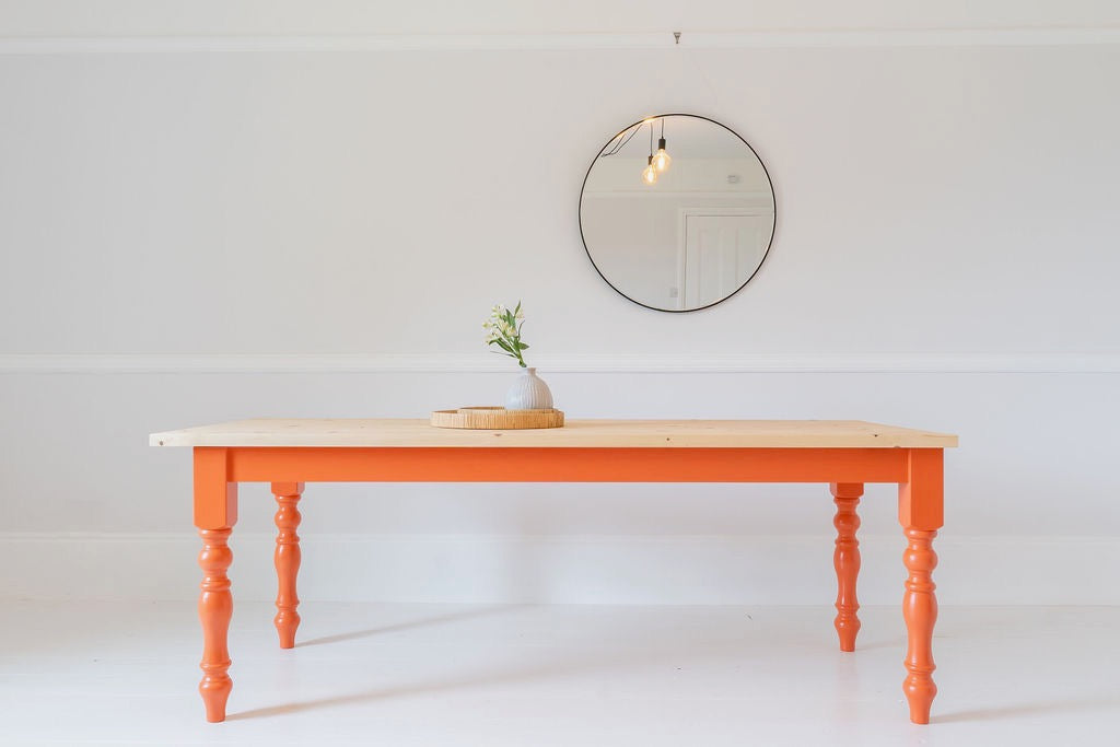 Bespoke Bude Solid Pine Farmhouse Dining Table