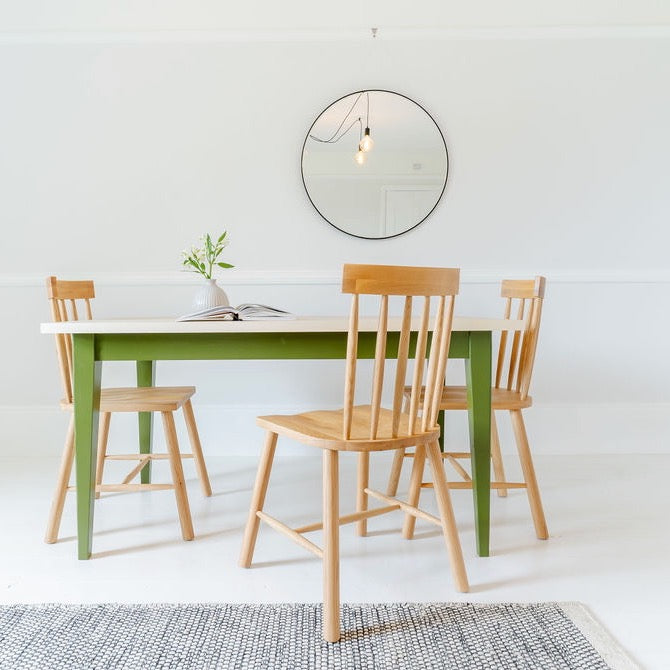 Bespoke Padstow Solid Wood Edge Grain Kitchen Dining Table