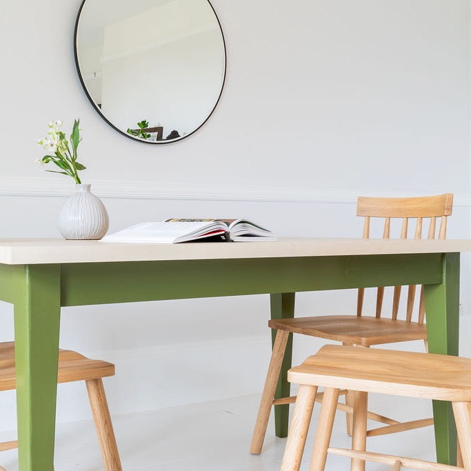Bespoke Padstow Solid Wood Edge Grain Kitchen Dining Table