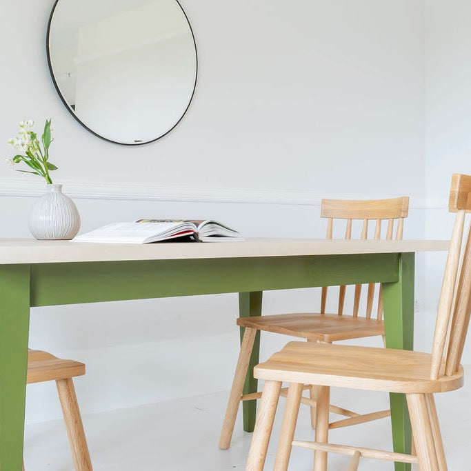 Bespoke Padstow Solid Wood Edge Grain Kitchen Dining Table