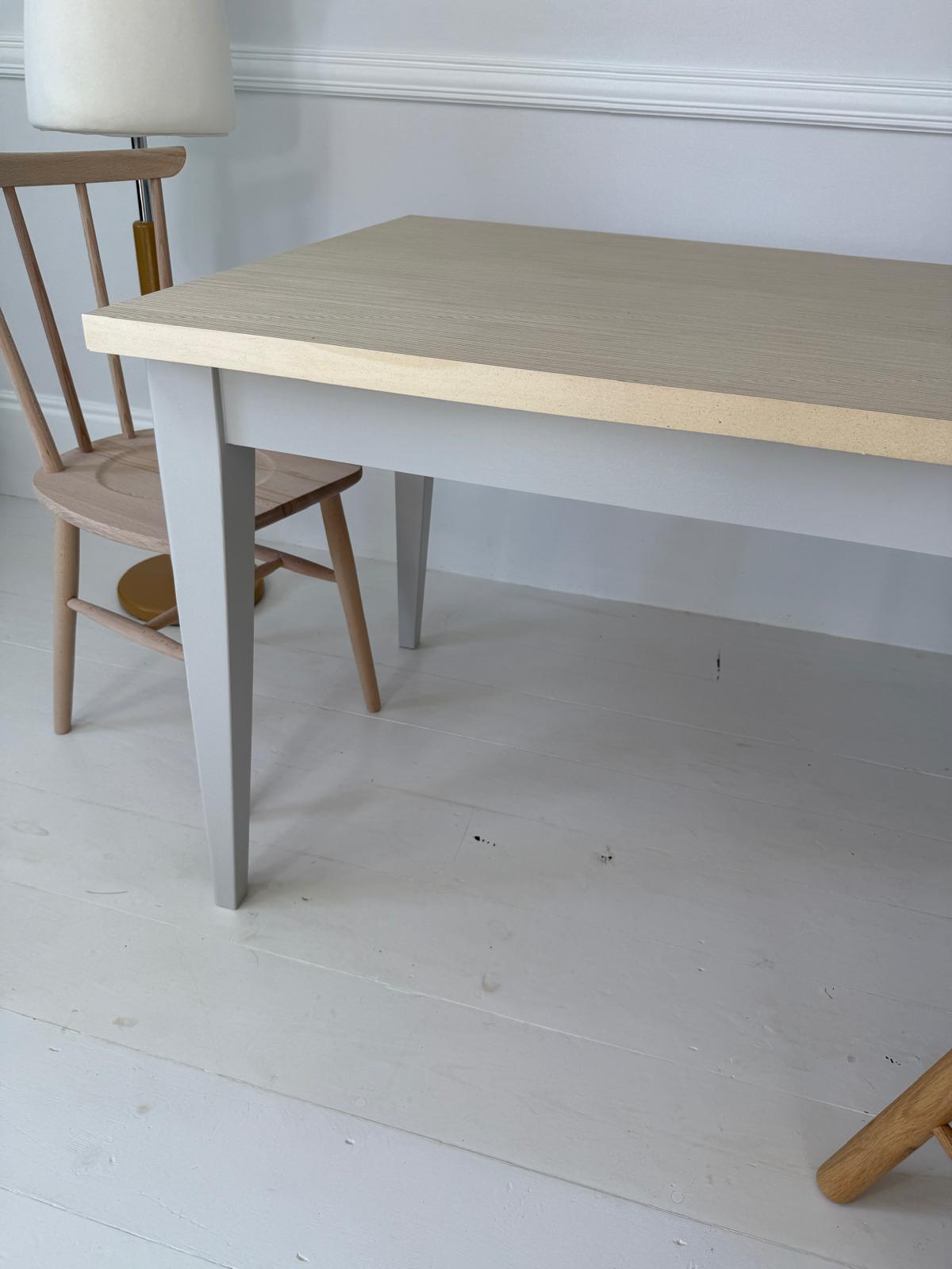 'The Padstow' Scandi Wooden Dining Table (Grey)