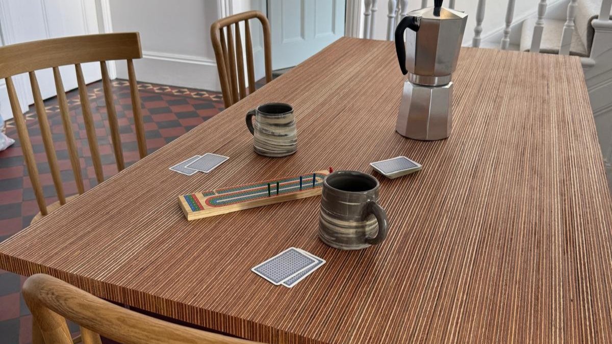 Wooden Dining Table showing ethically sourced materials
