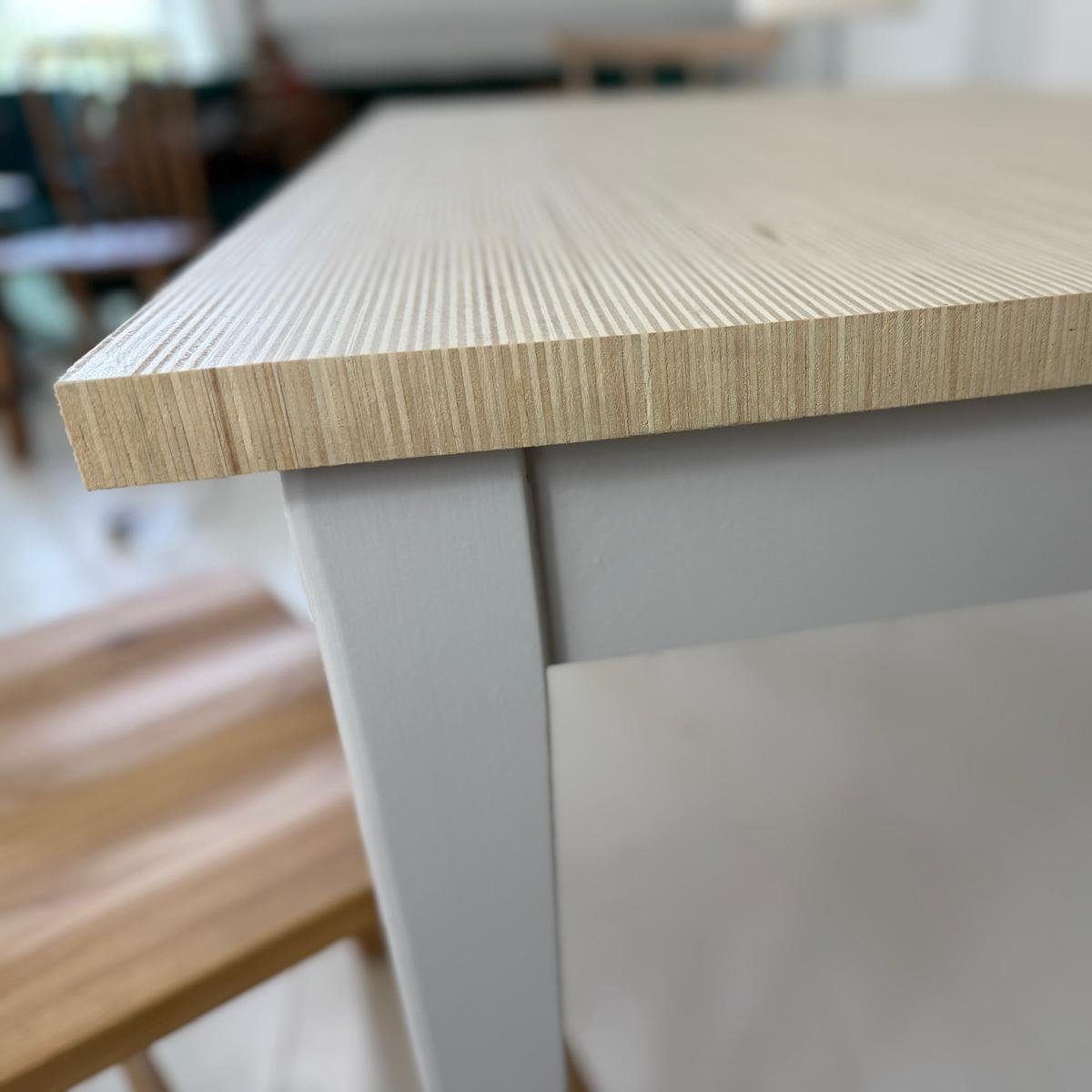'The Padstow' Scandi Wooden Dining Table (Grey)