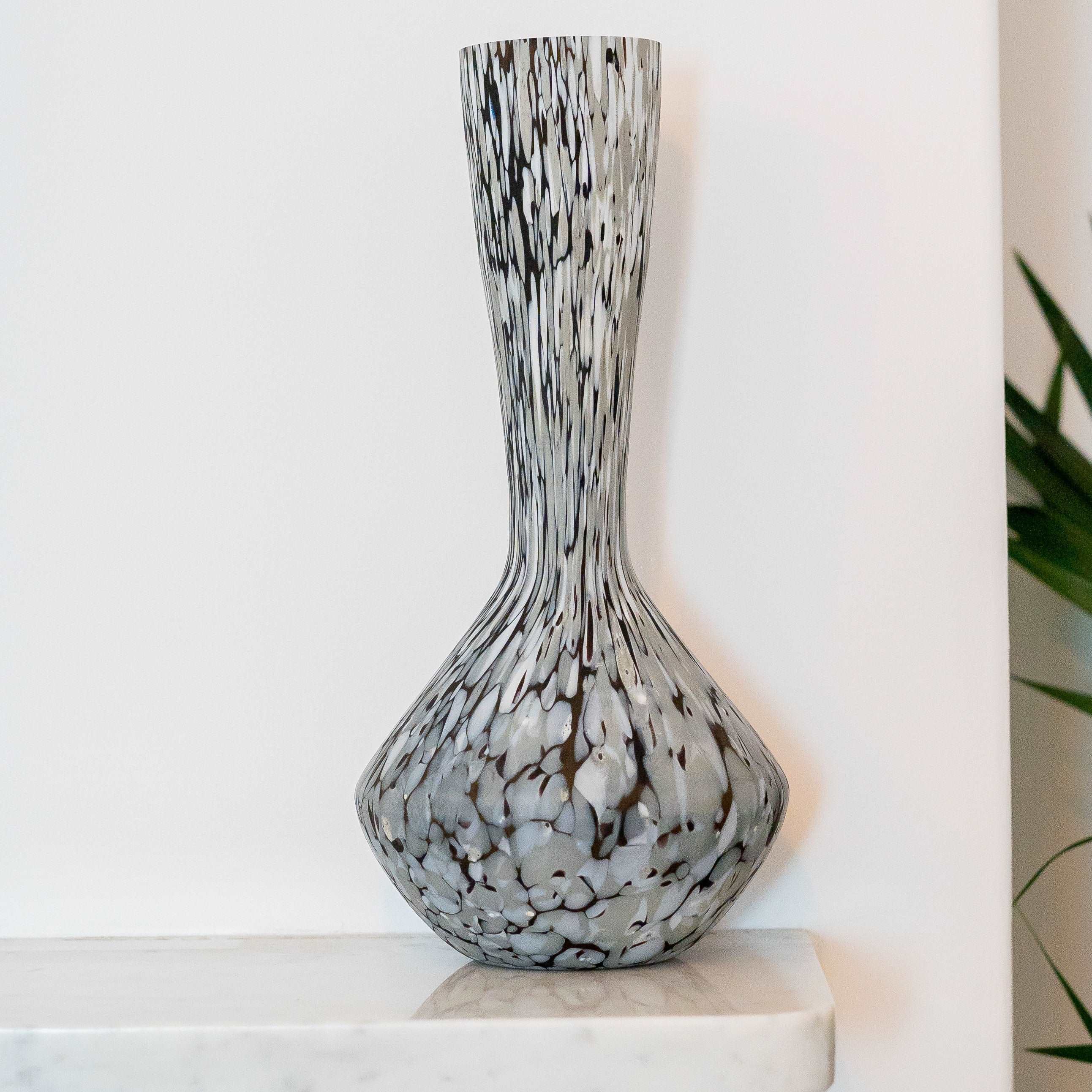 Lyme Retro Mouth Blown Glass Vase