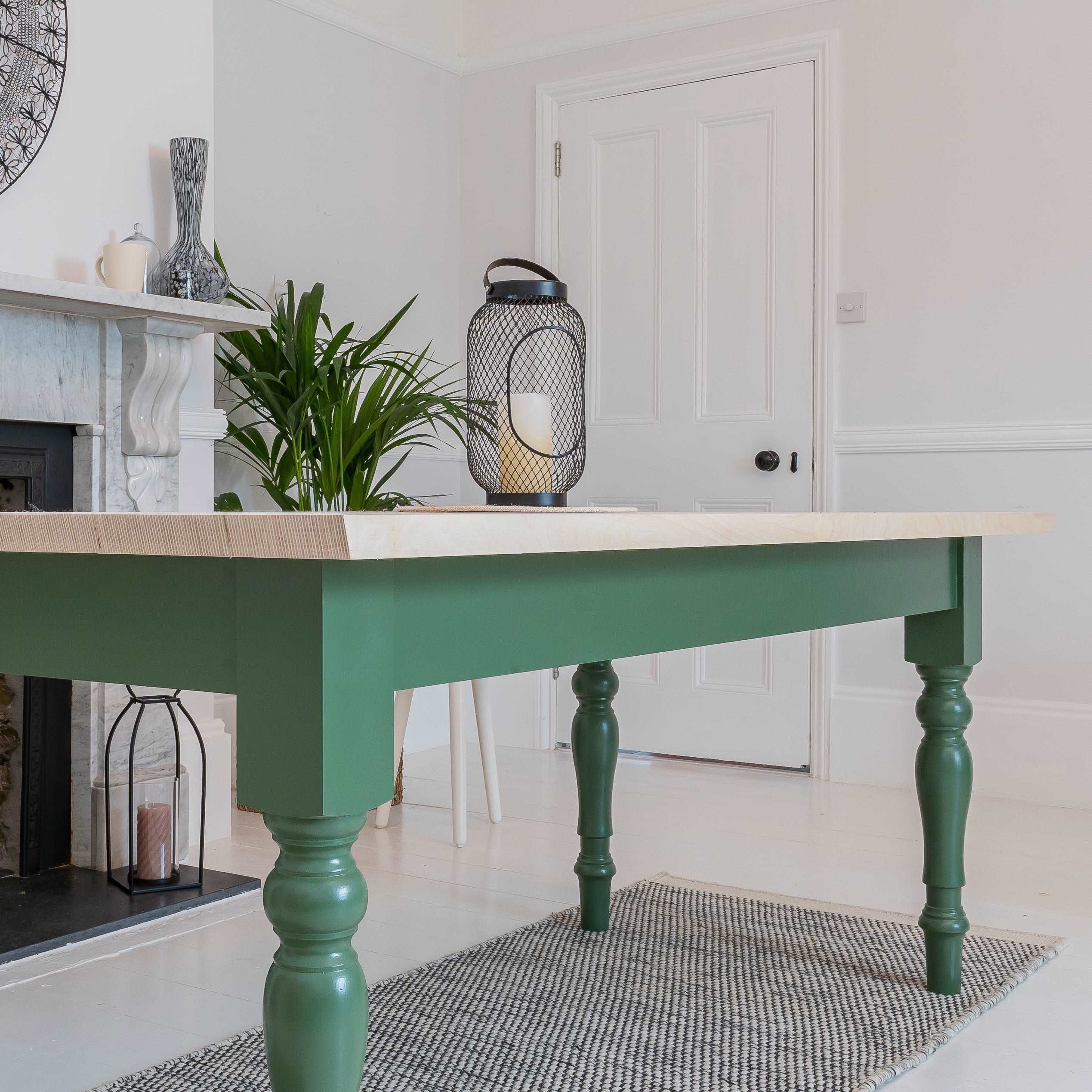 Sand Made Farmhouse Wooden Dining Table in Birch Ply