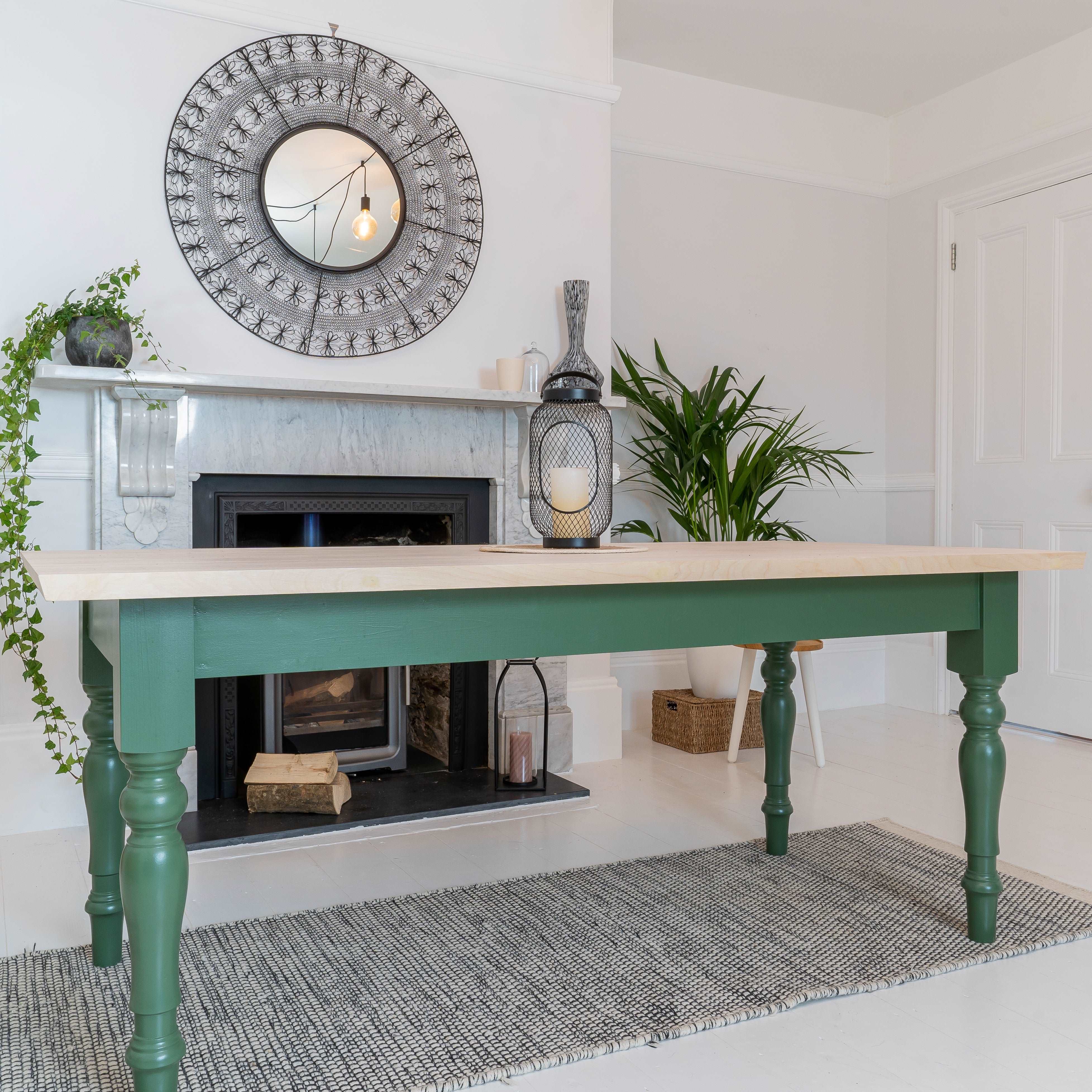 Sand Made Farmhouse Wooden Dining Table in Birch Ply