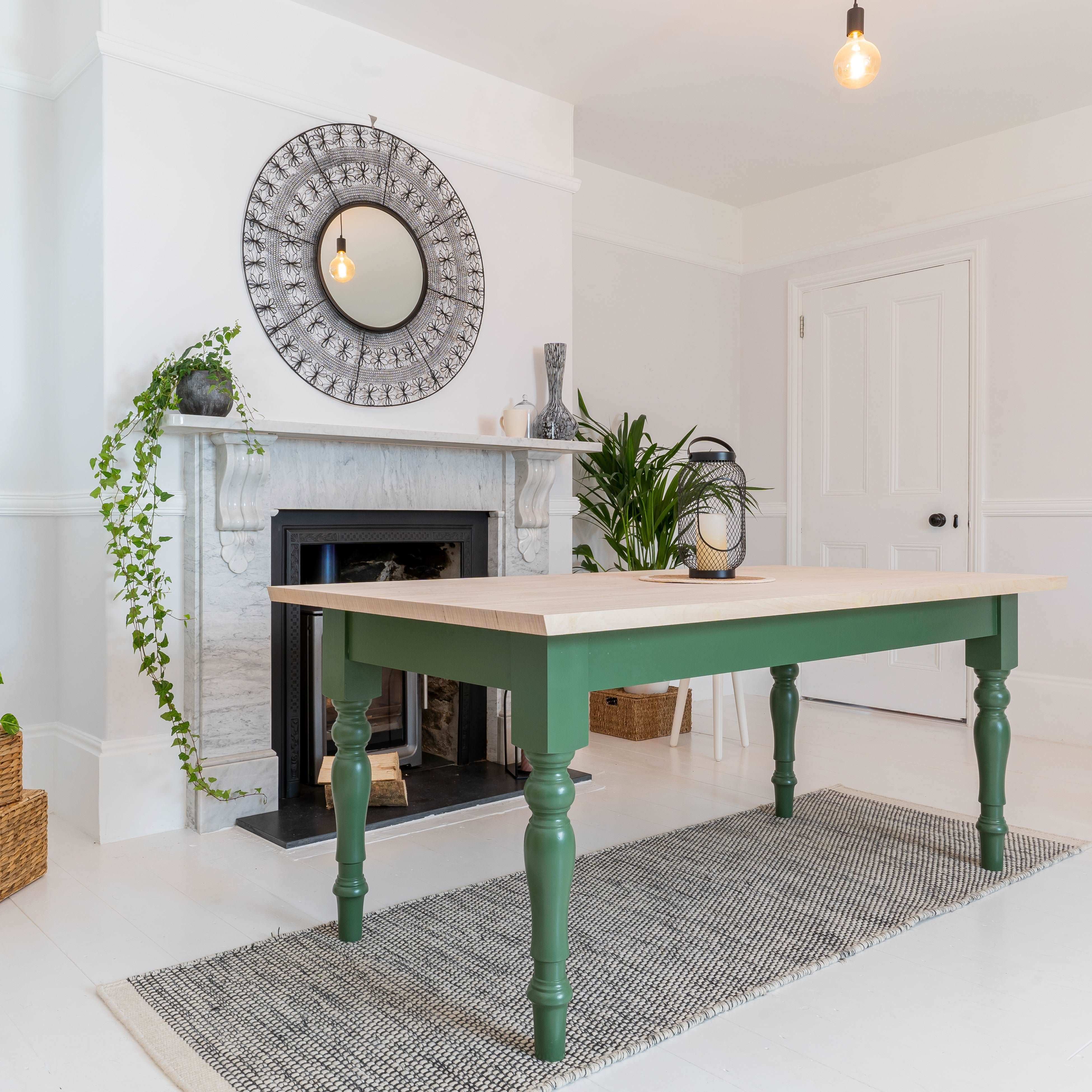 Sand Made Farmhouse Wooden Dining Table in Birch Ply