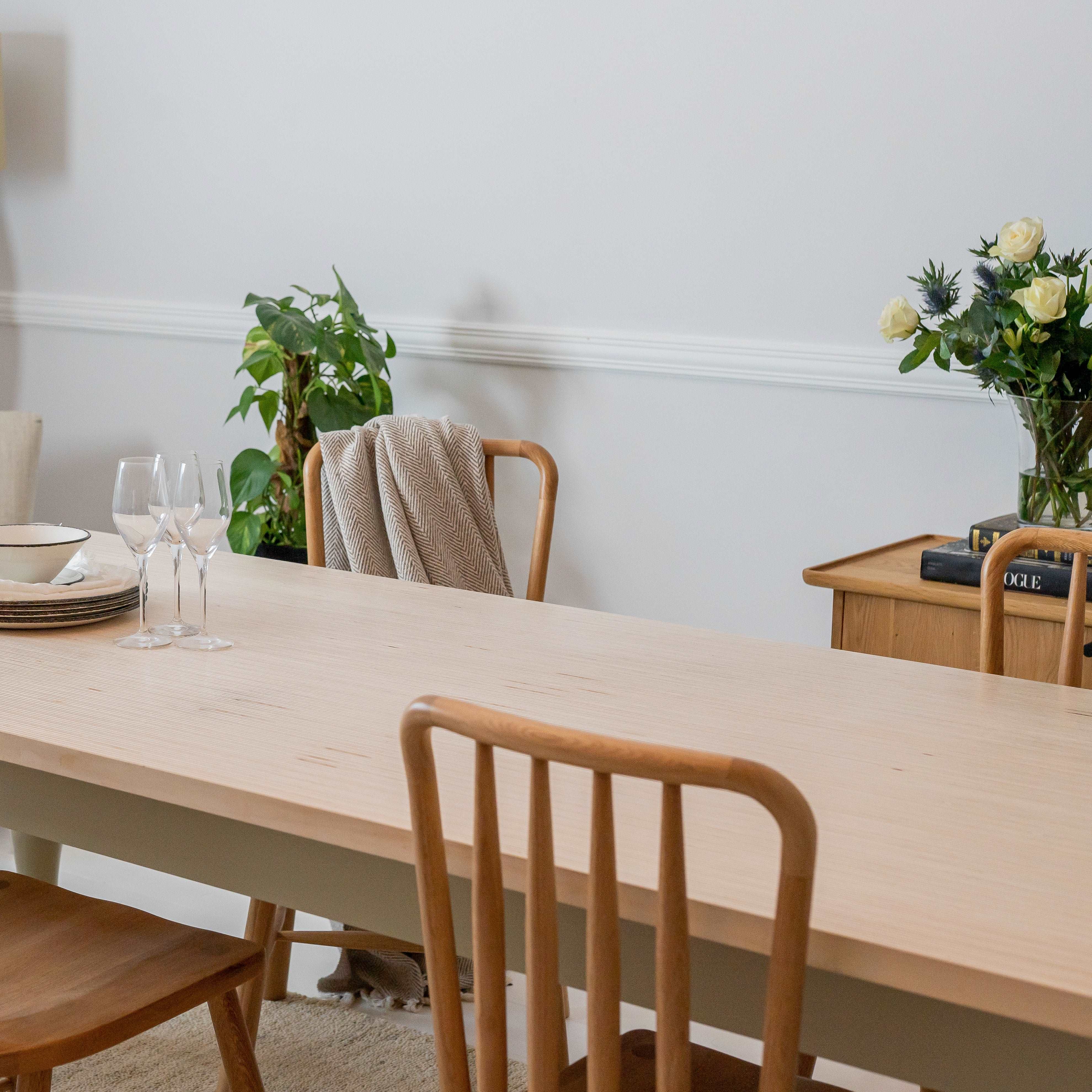 Sand Made Farmhouse Wooden Dining Table in Poplar Ply