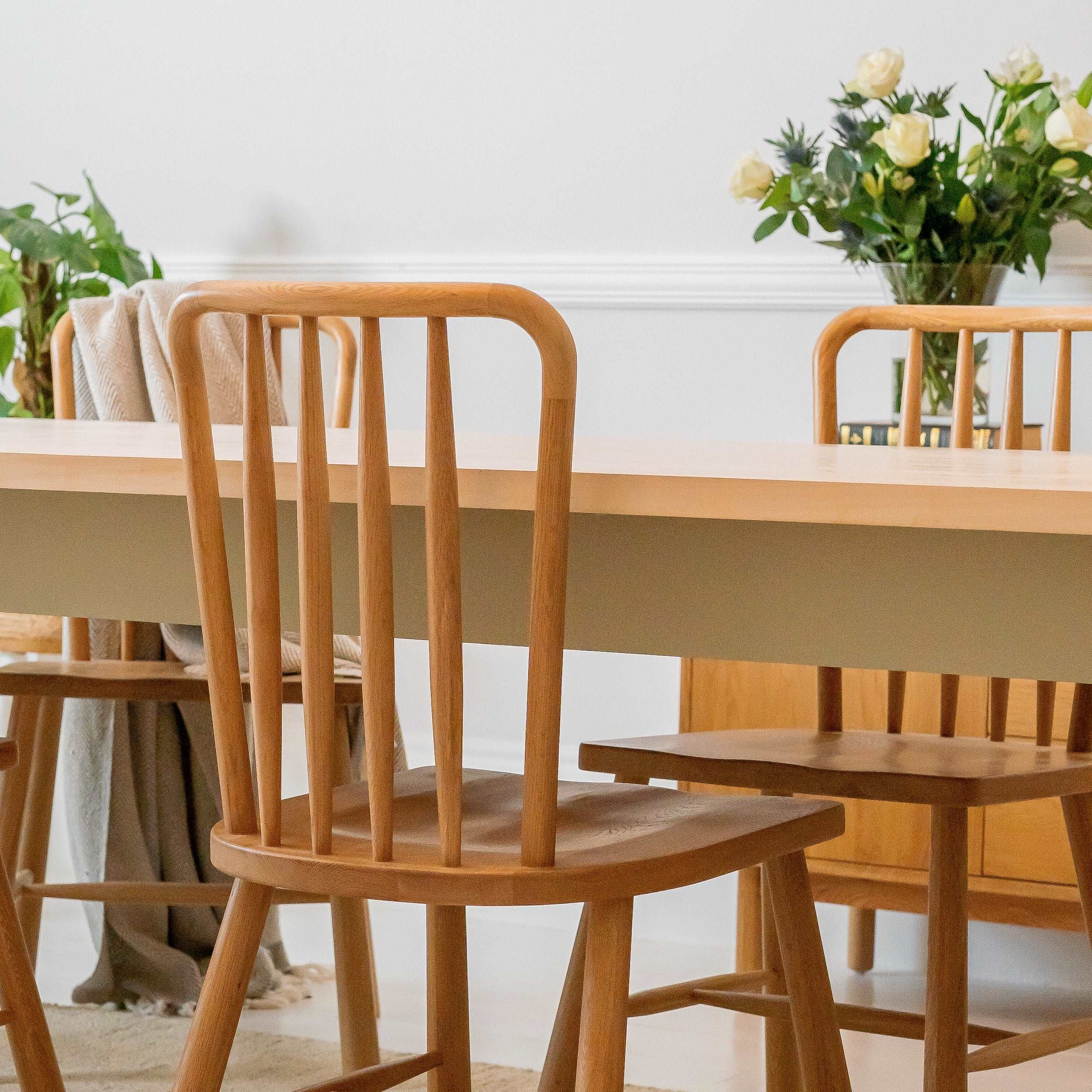 Sand Made Farmhouse Wooden Dining Table in Poplar Ply