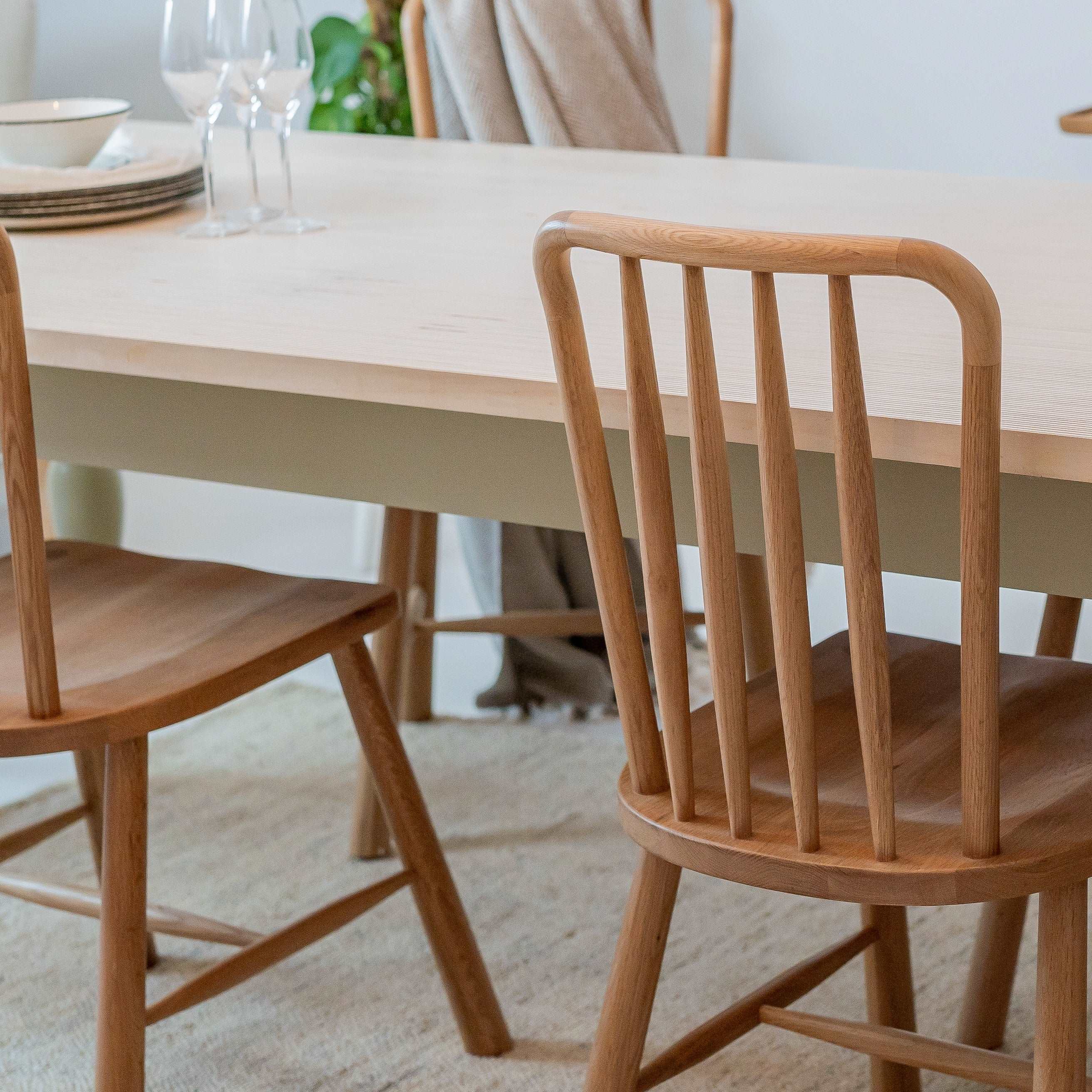 Sand Made Farmhouse Wooden Dining Table in Poplar Ply