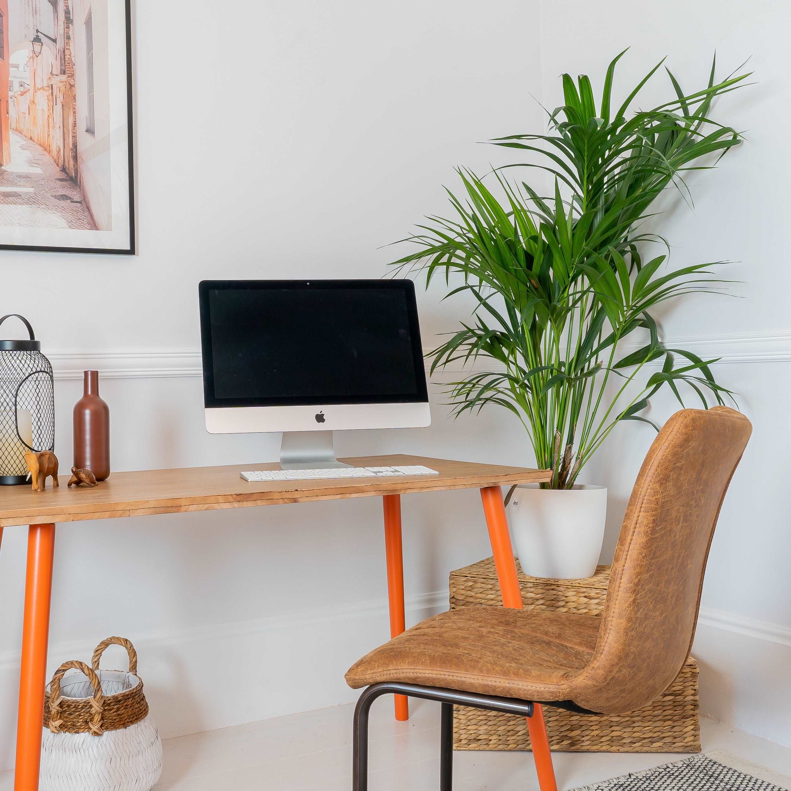 Sand Made Wooden Home Office Computer Desk in Red Ply